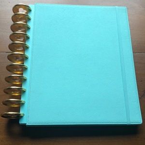 Martha Stewart disc bound notebook, large gold-colored metal discs